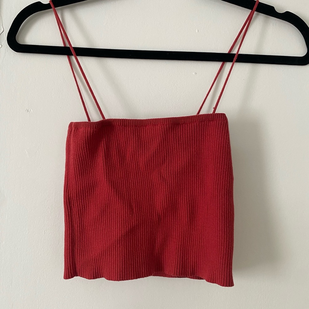 Brandy Melville Ribbed Crop Tank O/S